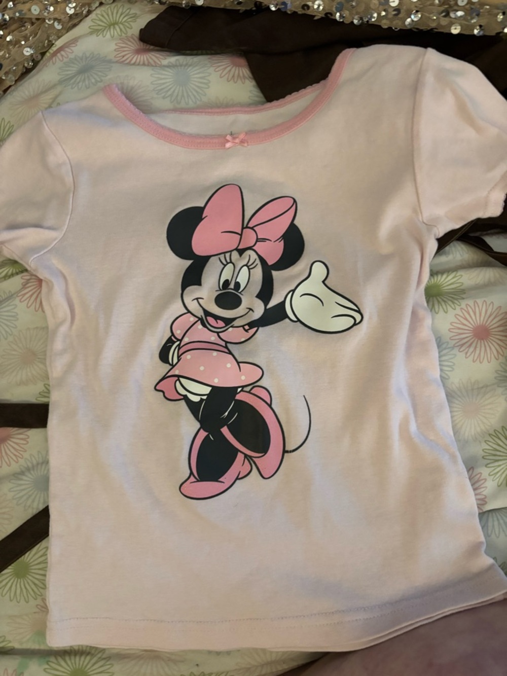 Disney Pink Minnie Mouse Short Sleeve Tee